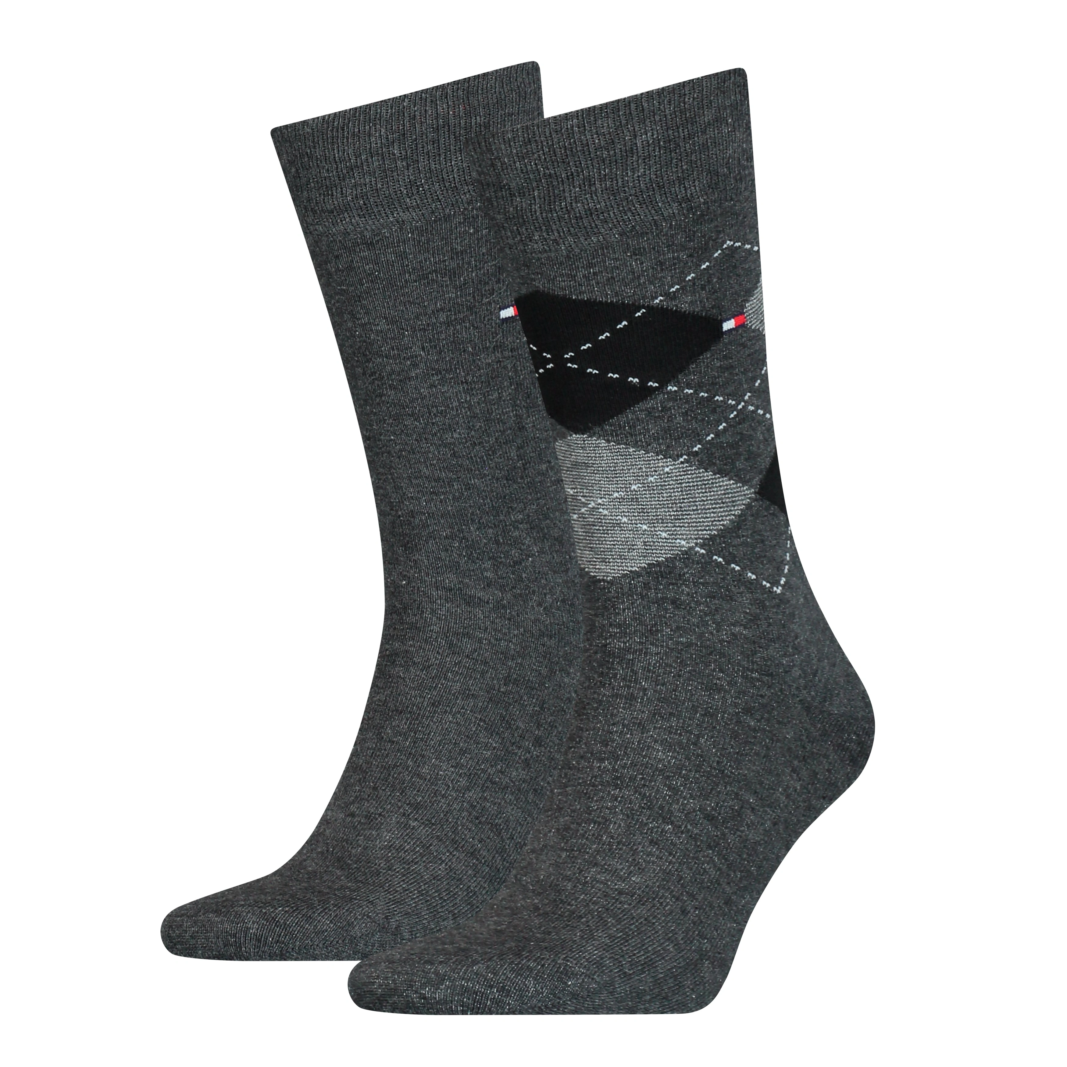 Tommy Hilfiger Checked Socks: 2-Pack – Classic Comfort, Rugged Style.